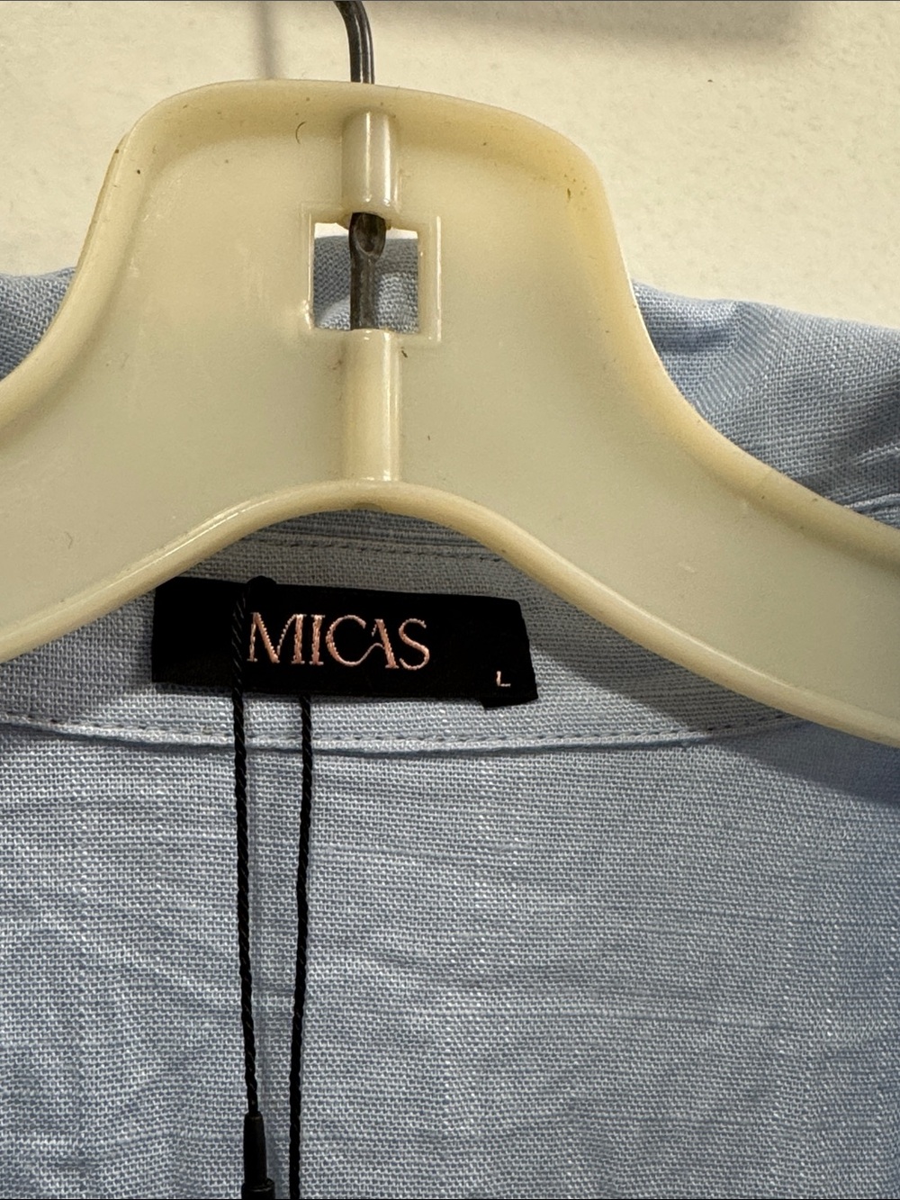 Light Blue Lace-Panel Collared Mini Dress - Picture 4 of 5